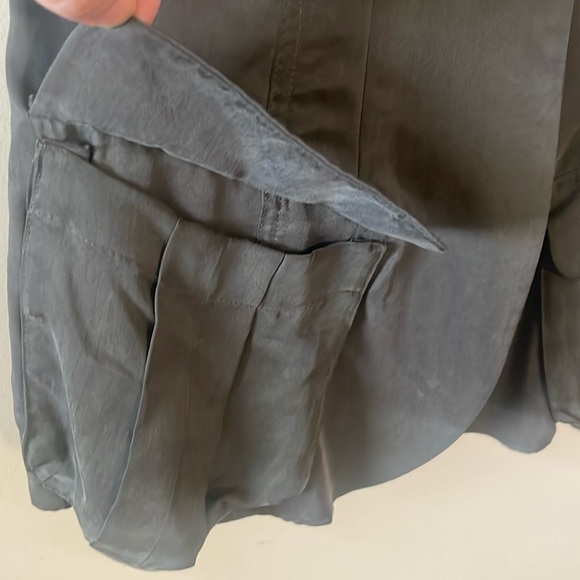 Karen Millen Army Green Faux Silk Vest Size 6 - Picture 11 of 16